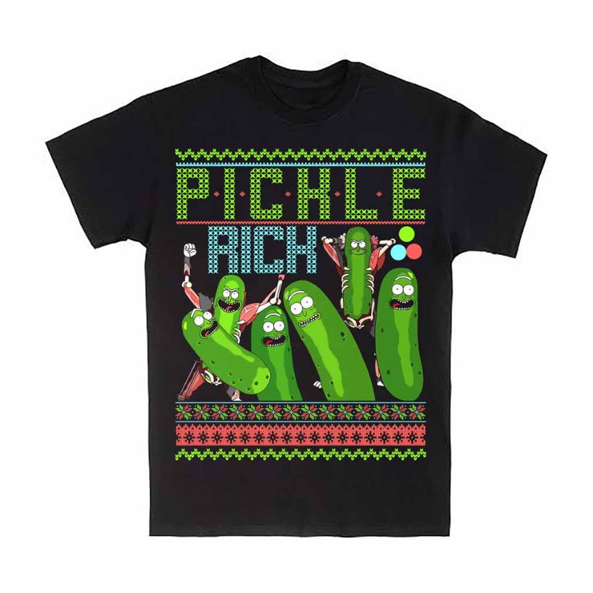 Pickle Cartoon Ugly Christmas T-Shirt