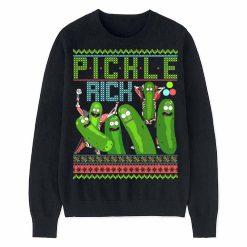 Pickle Ugly Christmas Sweater Custom Crewneck Unisex Mens Womens Clothing Movie Clothing Classic 90s Kids Cartoons Christmas