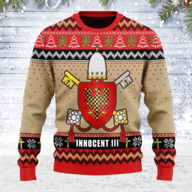 Pope Innocent III Coat of Arms Ugly Sweater