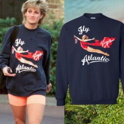 Princess Diana Insprired Sweatshirt Fly Virgin Atlantic T-Shirt