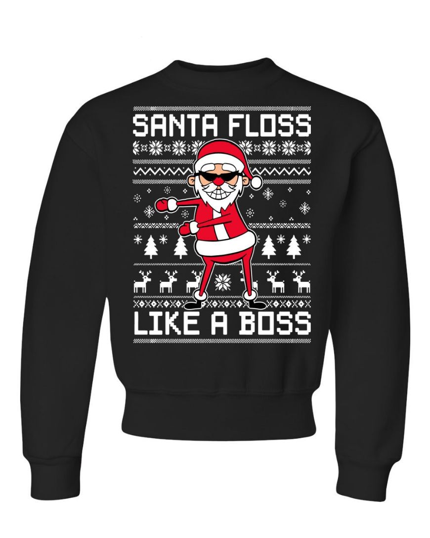 Santa Floss Like A Boss Christmas Sweatshirt