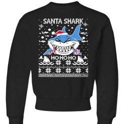 Santa Shark Ho Ho Ho Unisex Sweatshirt