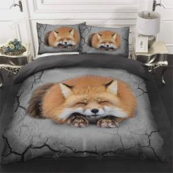 Sweet Fox Hunting Love Bedding Set