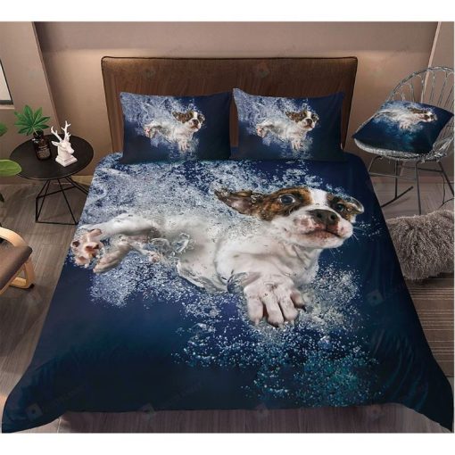 Swimming Dog Bedding Set