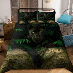 The Black Panther In The Forest Bedding Set