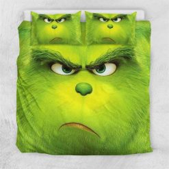 Thinking Green Grinch Face Bedding Set