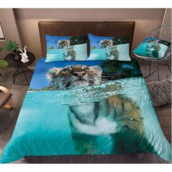 Tiger Swimming Bedding Set