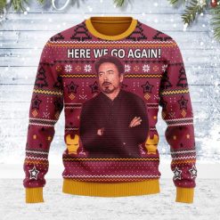 Tony Stark Here We Go Again Marvel Iron Man 3D Sweater