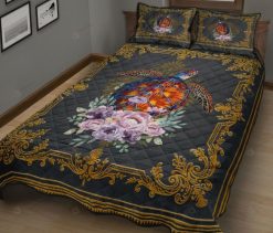 Turtle With Floral Pattern Bedding Set