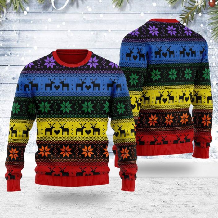 Unisex Rainbow Deer LGBT 3D Sweater
