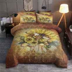 Vintage Bee Sunflower Bedding Set