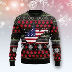 West Virginia Xmas 3D Sweater