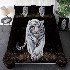 White Tiger In The Dark Bedding Set