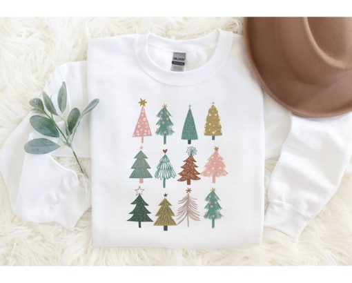 Wild Christmas Trees Boho Sweatshirt