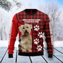 Yorkshire Terrier Paw When i Needed A Hand I Found Your Paw Sweater