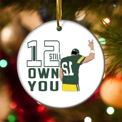 Aaron Rodgers Packers Quote Christmas Ceramic Ornament