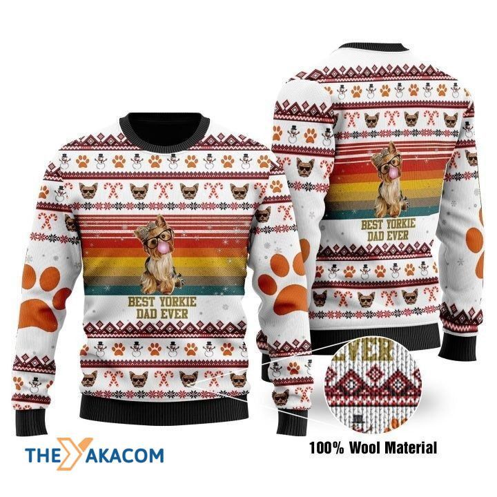 All Over Printed Sweater Best Yorkie Dad Ever