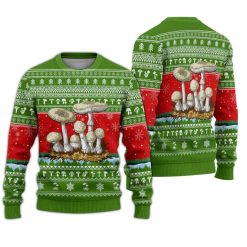 Amazing Mushroom Ugly Christmas All Over Printed Sweater