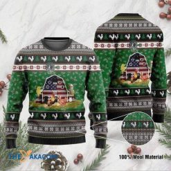 American Flag Farmers Chickens 3D Christmas Sweater