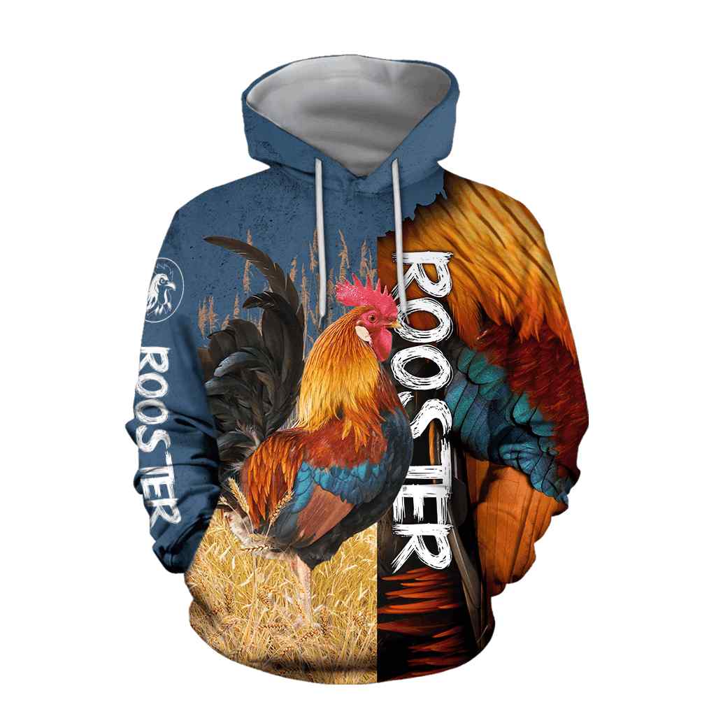 Animal Gifts Rooster Gifts Red Rooster Skin Hoodie