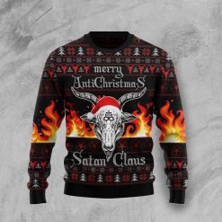 Anti Christmas Satan Claus 3D Sweater