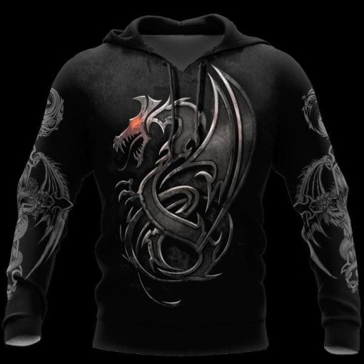 Armor Tattoo And Dungeon Dragon All Over Print Unisex Hoodie