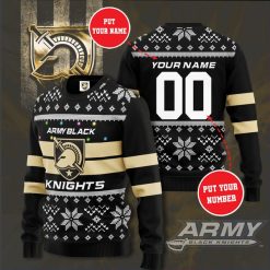 Army Black Knights Custom Name Christmas Sweater
