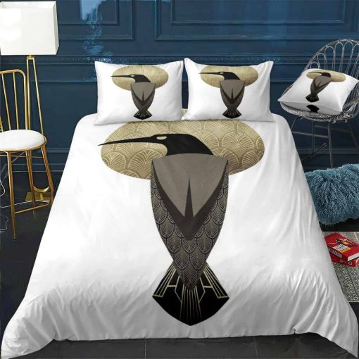 Art Deco Crow Bedding Set