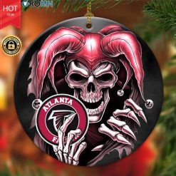 Atlanta Falcons Nfl Skull Joker Christmas Ceramic Ornament