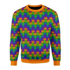 Autism All Over Printed Sweater