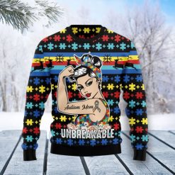 Autism Mom Unbreakable 3D Sweater