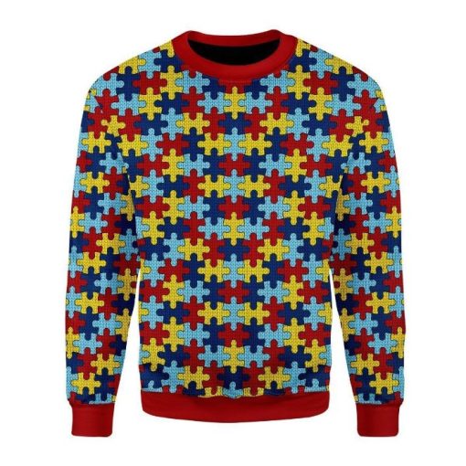 Autism Puzzel 3D Sweater