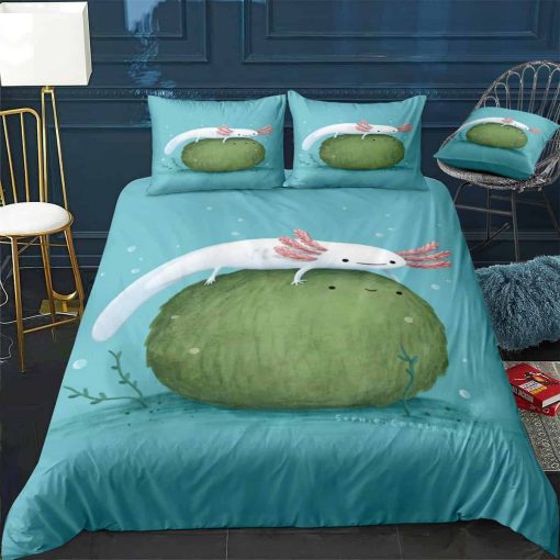 Axolotl On A Mossball Bedding Set