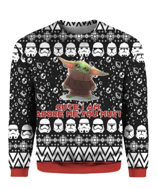 Baby Yoda 3D Print Ugly Christmas Sweater