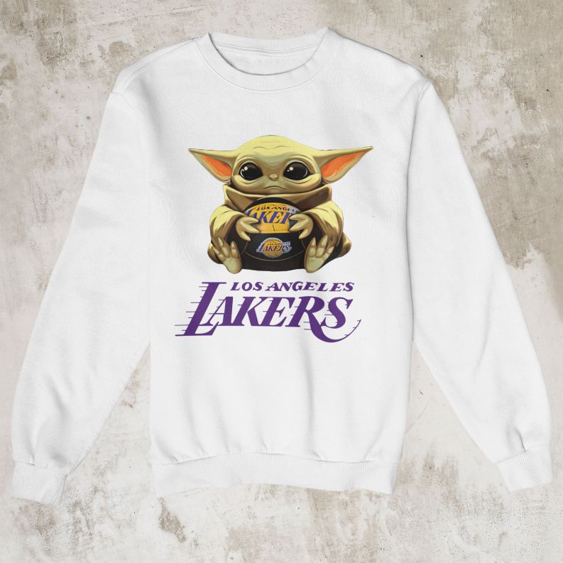 Baby Yoda Lakers Team NBA Fans T-Shirt