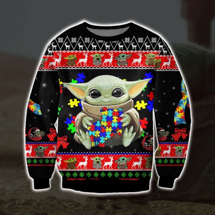 Baby Yoda Ugly Christmas Sweatshirt , Ugly Sweater