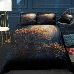 Beautiful Tree Yellow Moon Bedding Set