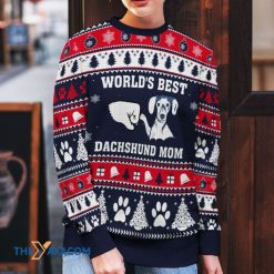 Best Dachshund Mom Christmas 3D Sweater