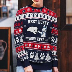 Best Husky Dad Ever Christmas All Over Printed Sweater