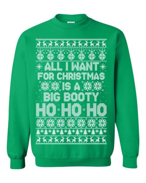 Big Booty Hoe Ho Ho Ho T-Shirt, Ugly Christmas Sweater