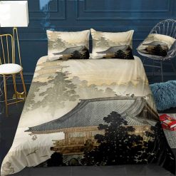 Birds On Japanese Pagoda Bedding Set