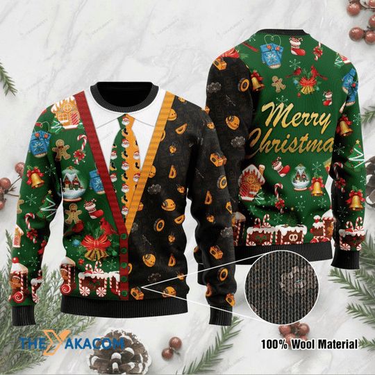 Black And Green Engineer 3D Christmas Sweater