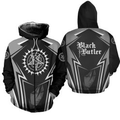 Black Butler Kuroshitsuji 3D Zip Hoodie