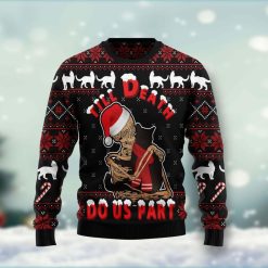 Black Cat Till Death Do Us Part Awesome 3D Xmas Sweater