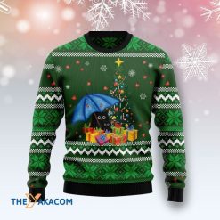 Black Cat Umbrella Christmas 3D Sweater