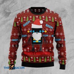 Black Santa Claus Robot 3D Sweater