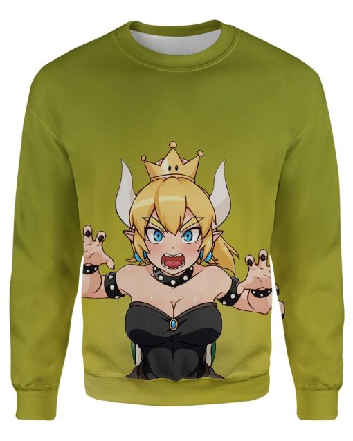 Bowsette Green 3D Sweater