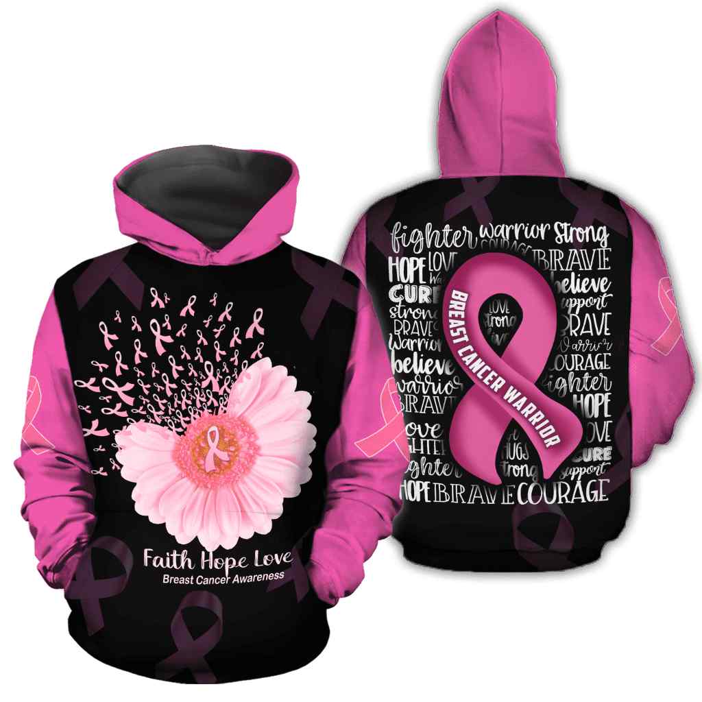 Breast Awareness All Over Print US Unisex Size Hoodie