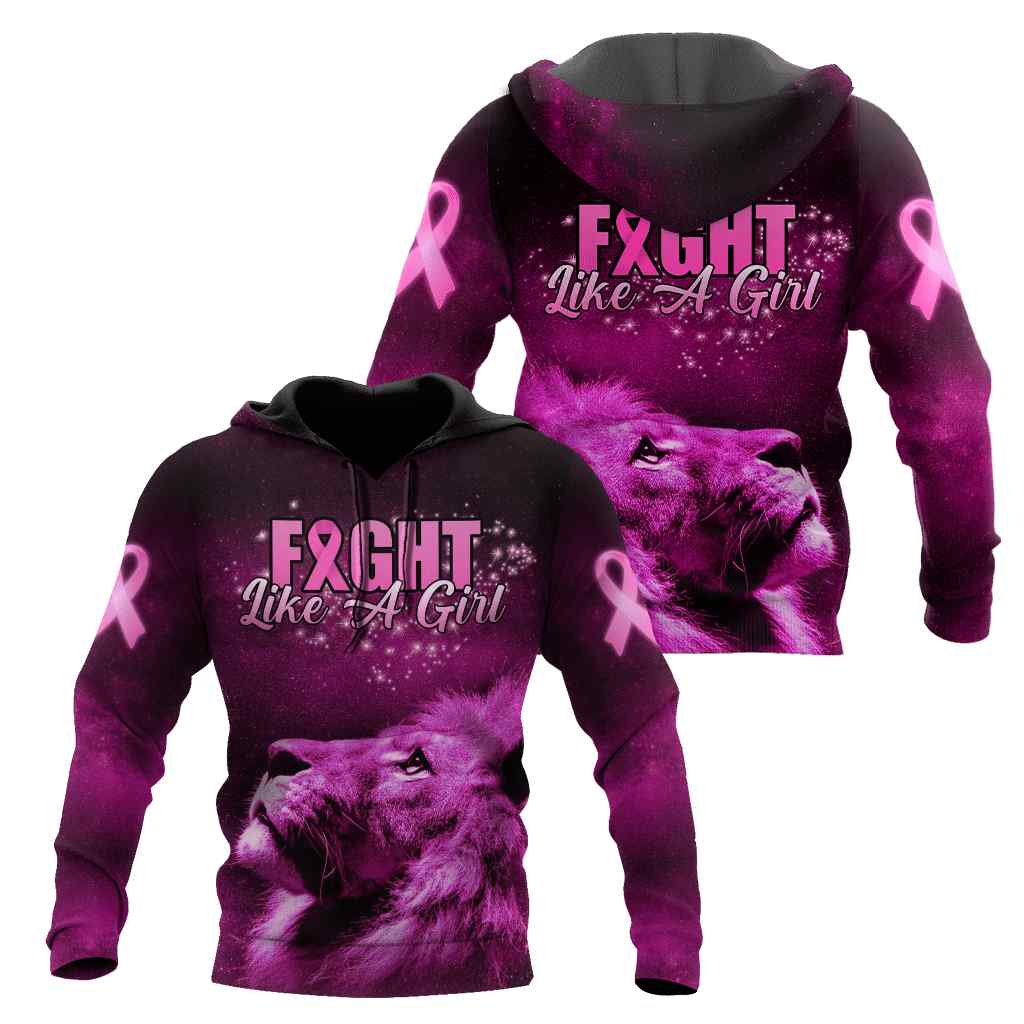 Breast Cancer Awearness October Pink For Girl Woman Breast All Over Print Hoodie