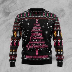 Breast Cancer Christmas 3D Sweater